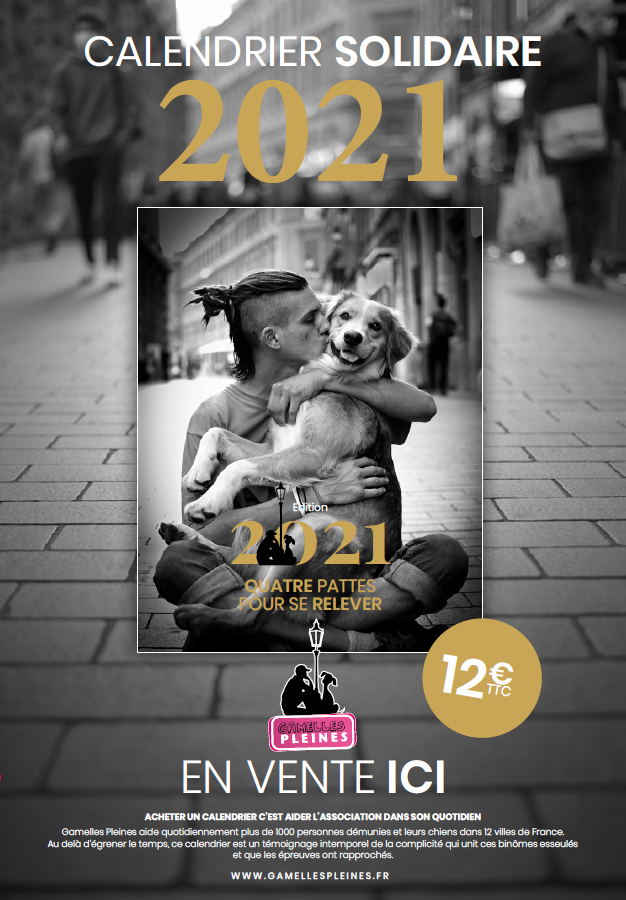 Le calendrier « 4 Pattes pour se relever » 2021 sort le 21 octobre
